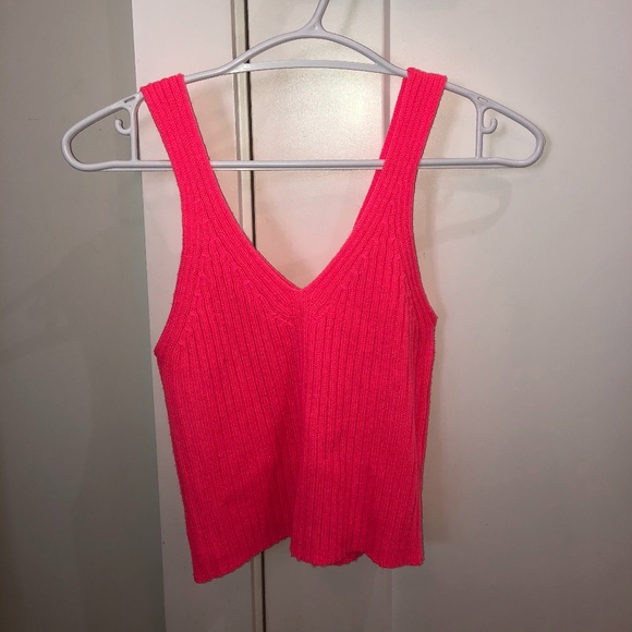 🔥Hot Pink Knit Crop top - Picture 1 of 2